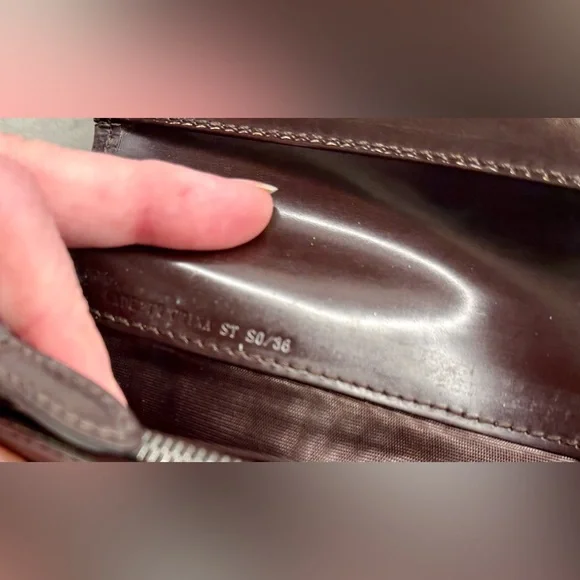 SOLD CELINE Vintage Macadam Logo Canvas/Patent Leather Long Flap Snap Wallet - Picture 13 of 16